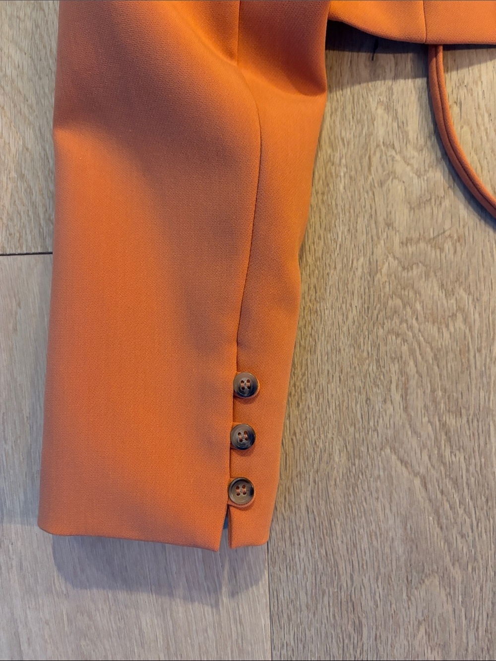 Zara Orange Cropped Tie-Front Blazer - Picture 5 of 5